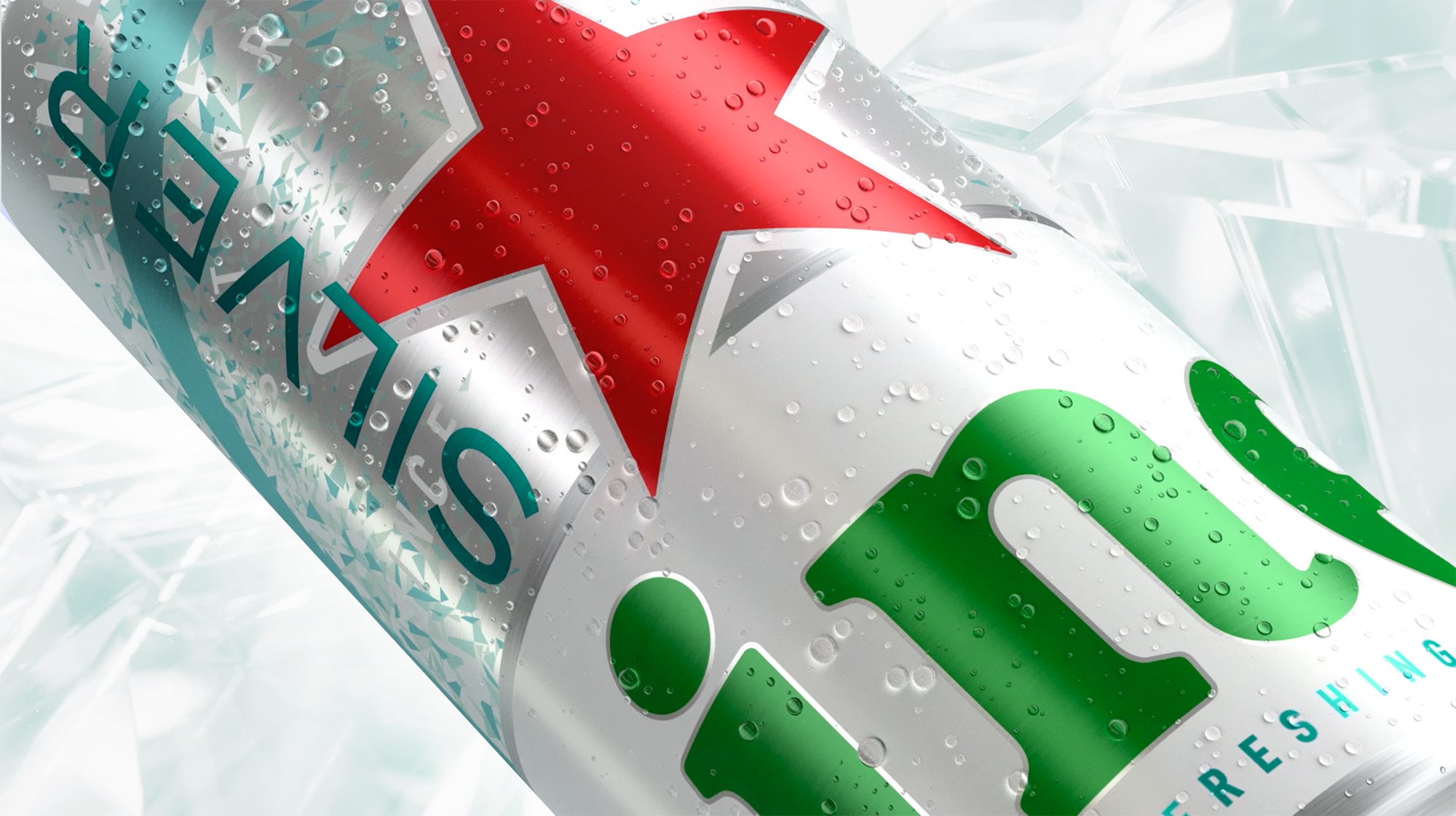 HEINEKEN CAN Silver Angle